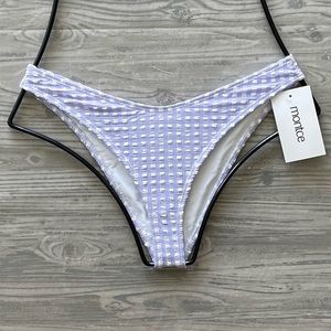 Montce Swim Purple Gingham LULU Bikini Bottom